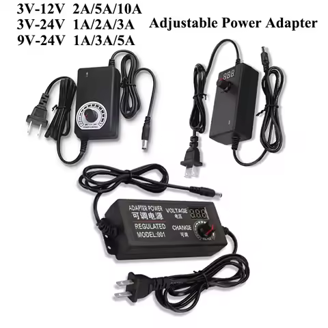 Adjustable Power Supply AC 220V 110V TO DC 3V 9V 12V 24V 36V LED Power Supply Adapter 1A 2A 3A 5A 10
