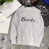 3Z4H1 PRADA912 2025 New Style Men's Letter Digital Printing Pattern Round Neck Pullover Casual Sweat