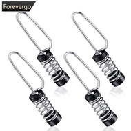 FOREVERGO 1PC 316 Stainless Steel Marine Flagpole Clamp Fishing Flag Spring Clips For Halyards Outri