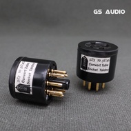 Upper 5Z3 Turn Down 5U4G Bakelite Gold-Plated Foot Vacuum Tube Conversion Seat~