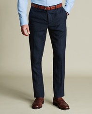 CHARLES TYRWHITT - Quần âu nam thanh lịch Linen TRT0439-DNY