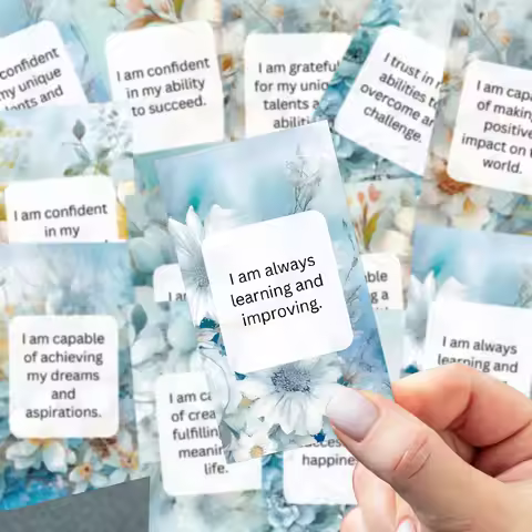 60pcs Women Affirmation Cards, Daily Positive Quotes, Self-Encouragement Motivational Cards for Ment