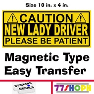 Magnetic New Lady Driver Decal Sticker For Car