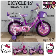 VVM: ( SIAP PSANG) BASIKAL HELLO KITTY SIZE 16 UMUR 4-7 / BASIKAL BUDAK PEREMPUAN / GIRL'S BICYCLE