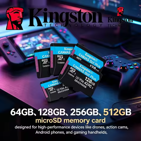 Kingston 256GB Micro SD Canvas Go Plus Card 200MB/s A2 U3 V30 Class 10 Memory Card for Smartphone Dr