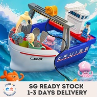 Pretend Play Ship Toys Fishing Toy Water Play Toys Water Toy Beach Toys for Kids SimulationHT99 VDKK