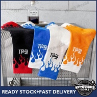 HypeVibes Flame Word Logo Socks Cotton Socks Stokin Kapas Stokin Hipster Unisex Socks