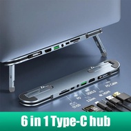 USB C Laptop Docking Station Stand Dock Tablet Stand 6 in 1 Hub 4K HDMI-compatible 3.0 PD 100W Type 