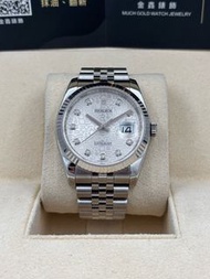 二手 USED  ROLEX 勞力士 DATEJUST 116234 銀色鑽石字 電腦面 亂碼 淨錶 WATCH ONLY