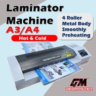 Practical A4/ A3 Size Laminator Photo Machine - Metal -10 Year Warranty