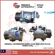 [🔥ORIGINAL/ NEW/ RECOND] COMPRESSOR HONDA CIVIC 2006-2010 FD 2.0L TRSE07 (7PK) AIRCOND COMPRESSOR