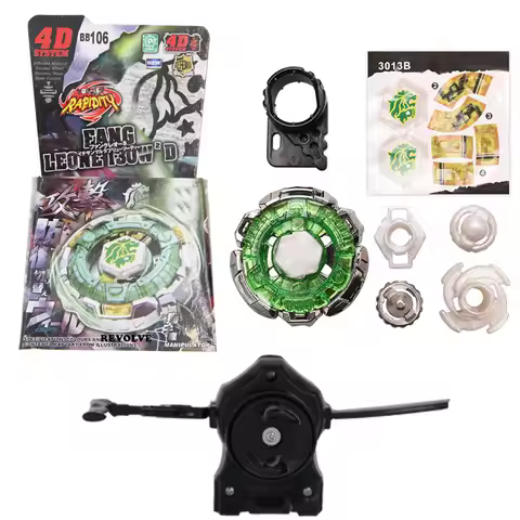 B-X TOUPIE BURST BEYBLADE wyvron w3 Fang Leone 130W2D BB106 Simple Packing + Black Pull Line Launche