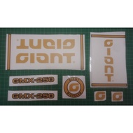 BMX Giant GMX 250 Decal Transparent Printed Sticker