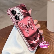 For Infinix Smart 9 9HD 9 Pro Hot 50i Phone Case Luxury Mental Butterfly Phone Case Soft Cover