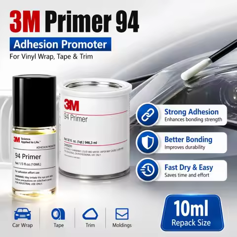 Original 3M Primer 94 Adhesion Promoter 10ml Repack Strong Bonding for Car Wrap Tape Plastic Metal S