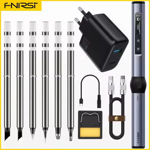 FNIRSI HS-01 Smart Electric Soldering Iron 65WPD Adjustable Constant Temperature Portable Digital So