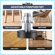 WITTE 8PCS Furniture Leveling Feet, Hardware Tools Furniture Levelers 1/4In Thread Levelers, Adjusta