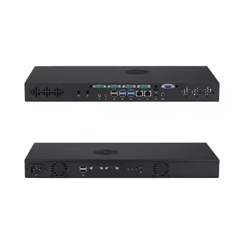 Qotom Q71200X 6 RS232 1U Rackmount Industrial Mini PC 2x 2.5G LAN 8 USB