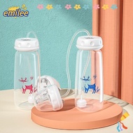 EMILEE Hands-Free Baby Bottle, Gravity Ball with Straw Brush Feeding Bottle Set, Normal-Neck 8oz/240