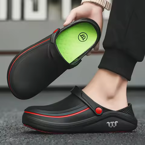 EVA Chef Shoes Lightweight Work Shoes Non-slip Outdoor Safety Shoes Waterproof Comfortable Walking S