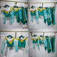 Adult Kids Anime Aladdin Princess Jasmine Cosplay Costume Green Top Pants Set For Baby Girl Outfit Halloween Suit for Women