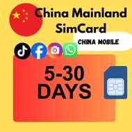China Simcard|5-30Days|China Mainland|No Vpn needed