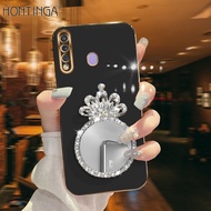 Hontinga Ốp Lưng Cho Samsung Galaxy A23 A22 A21S A20S A20 Ốp Lưng Có Gương Ốp Lưng Điện Thoại Vuông