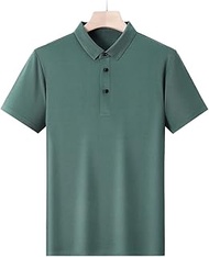 MMLLZEL Men's Summer Refreshing Polo Shirt Casual Top Lapel Short Sleeve Business Top T-shirt (Color : D, Size : L code)