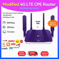 🎟️R8B,Purple 4 Antenna Modified Modem,ALL 3G/4G LTE Modified Wifi,Modified Router, 300Mbps,lan port,