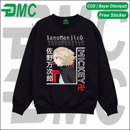 Sweater Anime Tokyo Revengers Mikey Sano Manjiro Crewneck Jaket Anime