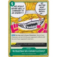 One piece card We Would Never Sell a Comrade to an Enemy - OP08-038 - Common - genuine bandai