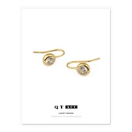 Simple Round Diamond Loop Earring