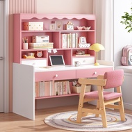 [COD] Student desk with bookshelf computer economy home writing study practical bedroom primary school student and chair combination