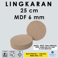 Circle 25 cm - MDF 6 mm - MDF board MDF wood board/