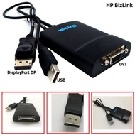 New dp port to dvi hp bizlink Good Signal No Shaking Flashing New.
