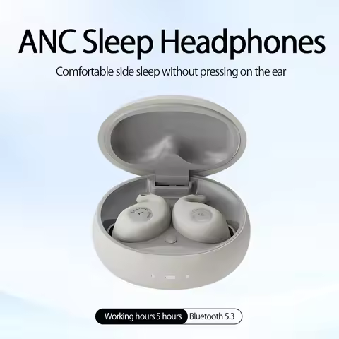 eppfun Sleep Earbuds, Smart ANC Sleep Headphones, Adaptive , Ultra-Comfort for Side Sleepers, 45H Pl