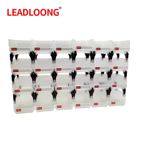 LEADLOONG Transparent Parts Bin 6/24pcs 13.5x10.5x7.6cm/5x4*3inch Classified Storage Box In Maintena