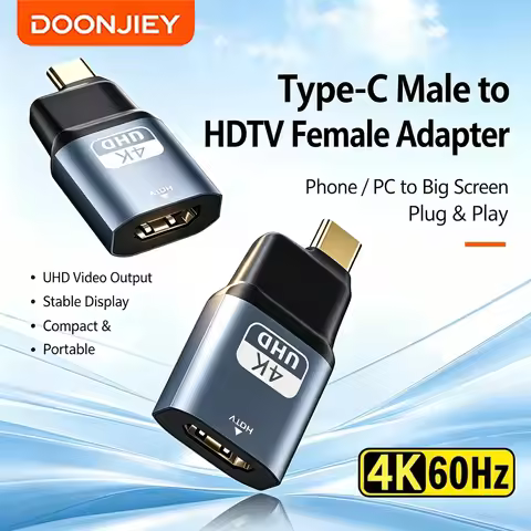 DOONJIEY USB C to HDMI 4K 60Hz Type C to HDMI 2.0 Adapter for Huawei P40 Mate 30 Pro MacBook Air iPa