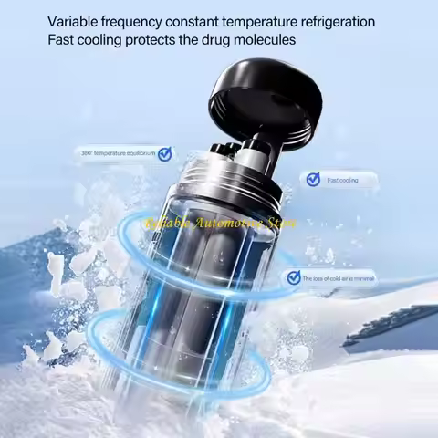 M68B 0-18℃ Portable Mini Vacuum Insulated Cup Portable Refrigerated Cup Coolers LCD Beverage Refrige