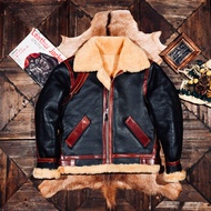 Classic Merino B3 Fur All-in-One Men Thick Flight Jacket Winter Cold-Proof American Retro Locomotive