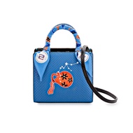 [SUVIMOL] Baby Sweet Box - Limited Aquarius PYTHON กระเป๋าถือทรงเหลี่ยมหนังงูเพ้นท์ลายราศีกุมภ์ (มาพ