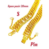 20mm Gold Sand Centipede Hand Chain bangkok bracelet free cop