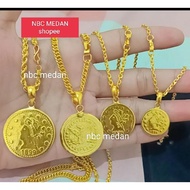 24k gold plated rupiah ringgit coin necklace