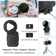 JJC MFS-III Magnetic Mobile Phone Filter Adapter Use with 67mm CPL NDV Adjustable ND Filters for Sma
