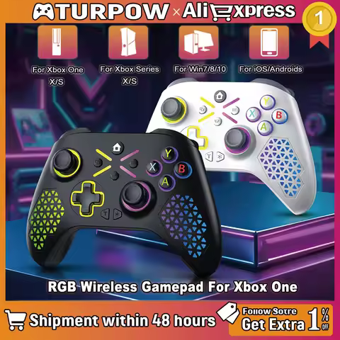 RGB Gamepad For Xbox One/Xbox Seris S/X Console Wireless Dual Vibra Six Axis Gyroscope Game Xbox Con