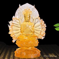Ornament Auspicious Home Decoration Entrance Glass Household Buddha Statue God Statue Thousand-Hand 