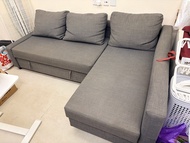 IKEA FRIHETEN 梳化床 / 沙發床 Grey L-shaped sofabed with storage