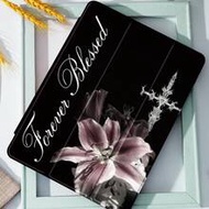 1ชิ้น เคสแท็บเล็ตลายไม้กางเขนและดอกลิลลี่ & เคส E-Book Kindle เข้ากันได้กับ IPad รุ่นที่ 10, IPad 11