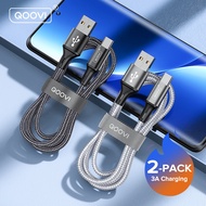 Qoovi สาย USB Type C 3.1A ชาร์จเร็วสำหรับ Xiaomi Mi12 11 Samsung Huawei ชาร์จโทรศัพท์มือถือสายชาร์จเร็ว