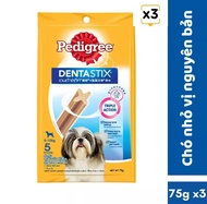 Bánh xương Pedigree Dentaxtis cho chó 5 -10kg 3 gói x 75g (Làm sạch răng cho chó)